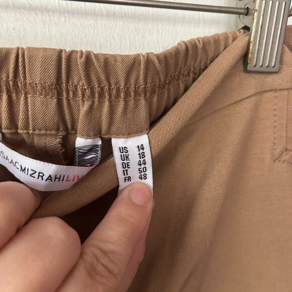 IsaacMizrahi Pull On Khakis Womens 14 Elastic Waist Comfy - Picture 5 of 9